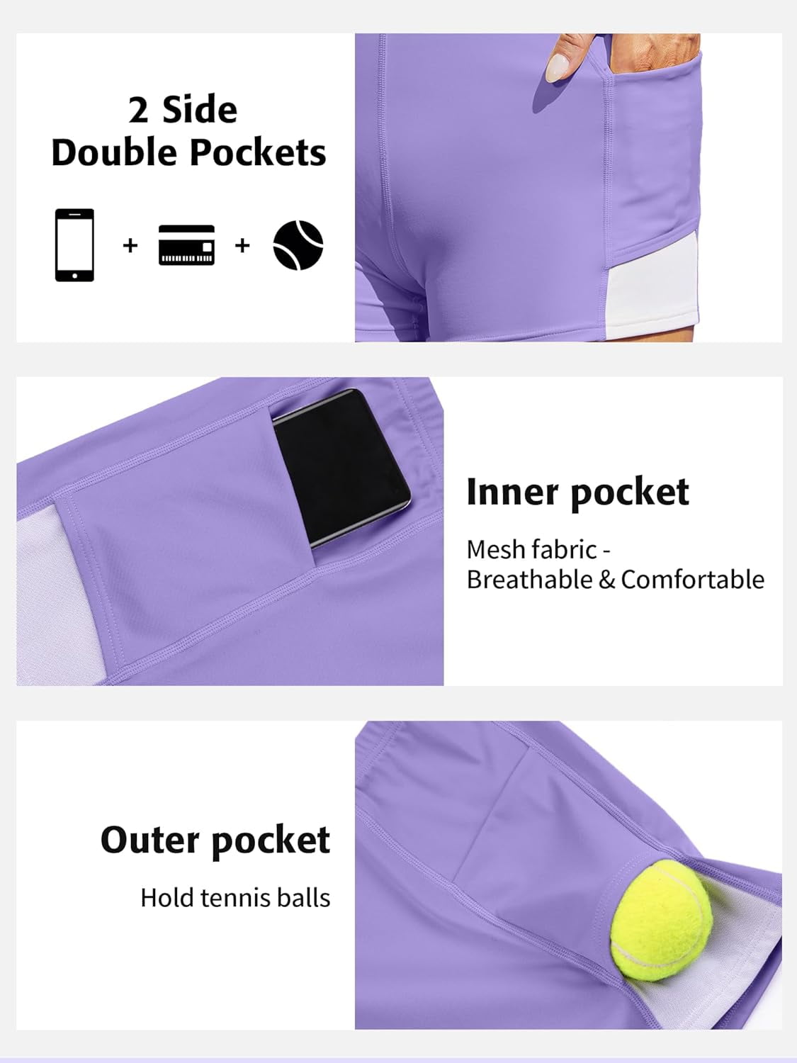 ALove Womens Tennis Outfit Sports Dress with Shorts Tennis Dress Workout Adjustable Exercise Workout Athletic Golf Exercise Dress