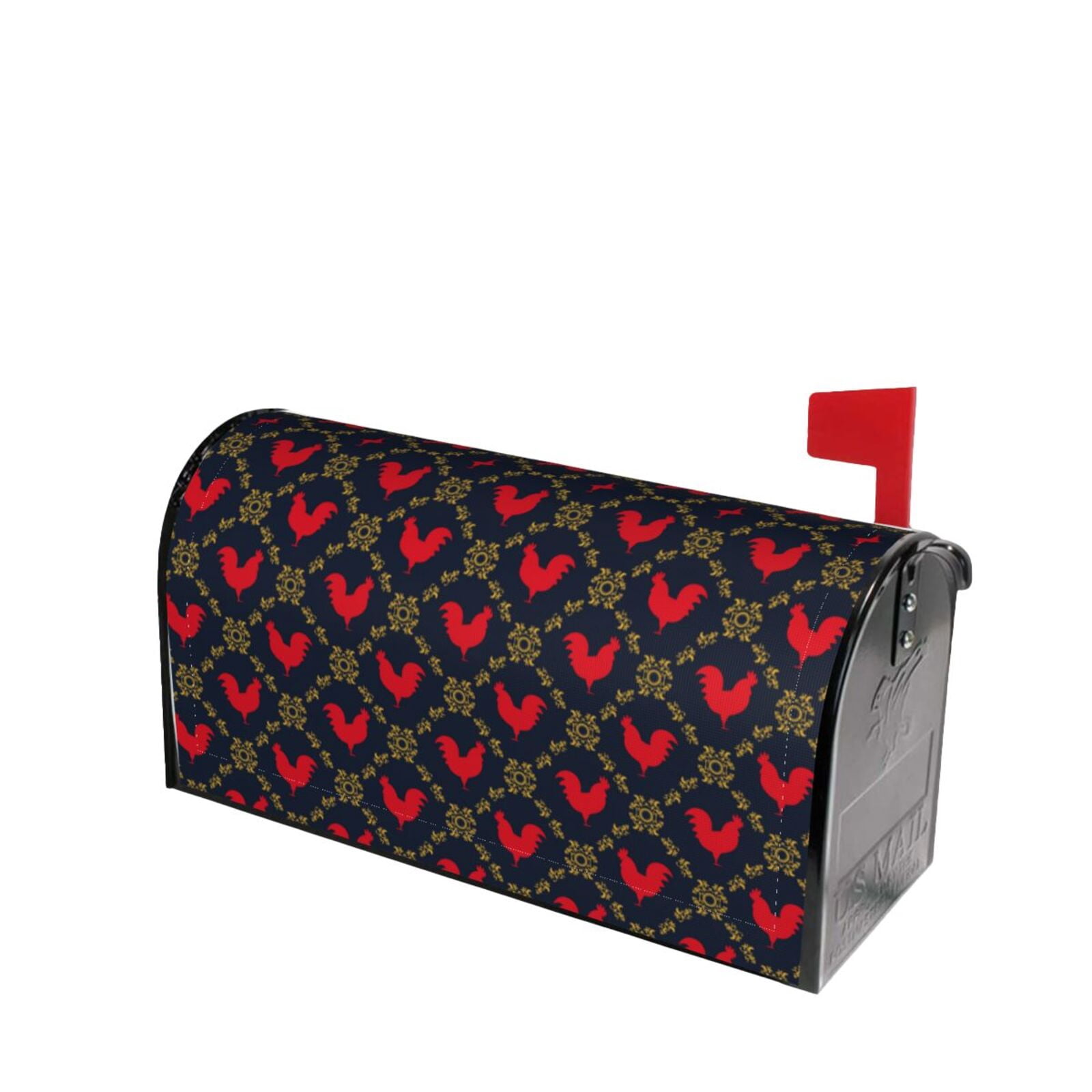 Xecao Red Rooster for Mailbox Cover with Magnetic Strips, Waterproof and Sunscreen, Adds a Decorative Touch to Your Garden Yard.