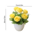 thumbnail image 3 of Rosa Artificial En Maceta: Arreglo Floral Artificial Realista En Maceta Blanca para Centro de Mesa En El Hogar, Oficina, Sala de Estar y Decoración de Bodas., 3 of 6