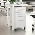 thumbnail image 3 of Hustle 3 Drawer Mobile File Cabinet in White - Engineered Wood, 3 of 7