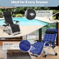 thumbnail image 5 of Lilypelle 2 Pack Zero Gravity Chair , Folding Adjustable Reclining Lounge Chair with Cushion, Headrest and Cup Holder, Supports up to 440lbs, 5 of 7