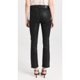 thumbnail image 2 of DL1961 Women's Mara Straight: Mid Rise Instasculpt Ankle Jeans, Black Coated Pants, 2 of 2