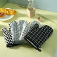 thumbnail image 5 of Grandest Birch Kitchen Heat Resistant Cotton Glove Oven Pot Holder Baking BBQ Cooking Mitt Safe Durable Anti-Slip Heat Resistant G, 5 of 8
