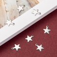 thumbnail image 5 of Tarnish Resistant 304 Stainless Steel Charms Star Stainless Steel color 10x8.5x1mm Hole: 1.4mm 304 Stainless Steel, 5 of 6