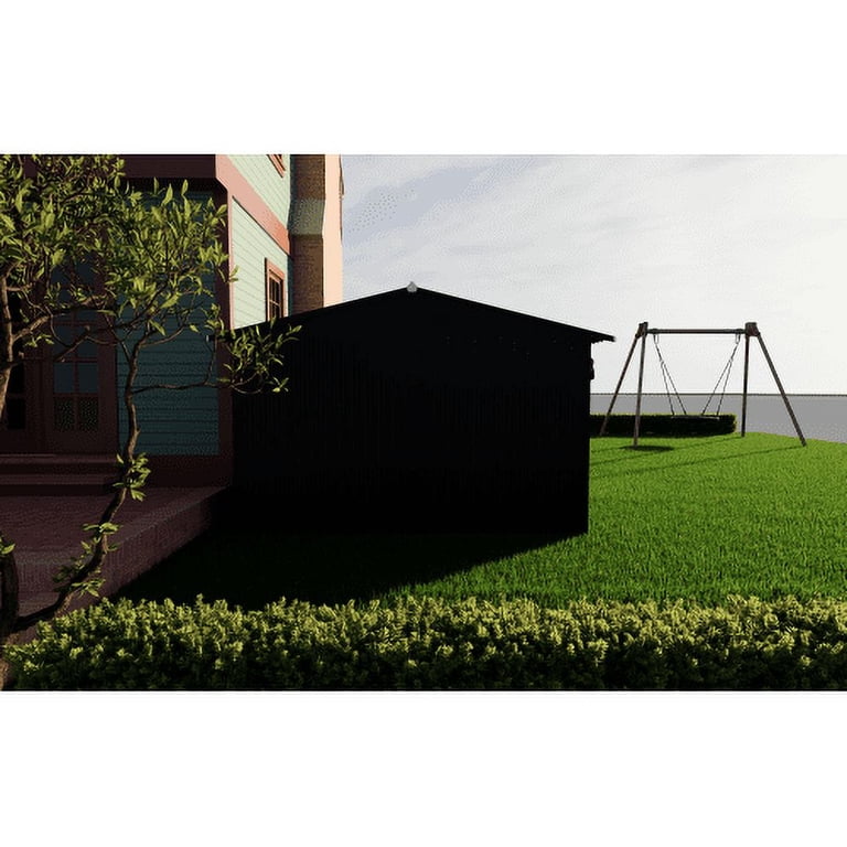 Metal garden sheds 10ftx12ft outdoor storage sheds black with