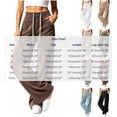 thumbnail image 3 of ClodeEU Women's Drawstring Elastic High Waist Wide Leg Corduroy Pants,Solid Color Loose Casual Trousers With Pockets ,Women's Plus XL, 3 of 7