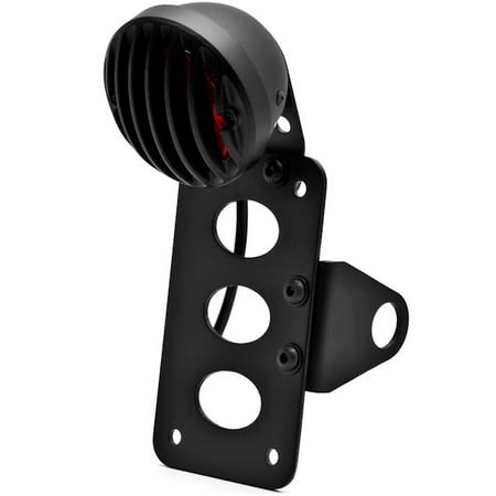 Vertical Tail (Krator NEW Black Axle Mount Taillight Horizontal Vertical For Honda VT Shadow Spirit Velorex Deluxe 600 750)