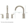 thumbnail image 3 of Pfister RT65NCK Contempra 2-Handle Roman Tub Trim Handles in Brushed Nickel, 3 of 8