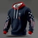 thumbnail image 4 of Mens Tops Manga Larga Impresa Casual Tres Cuartos de Manga Sudadera con Capucha Hombres Blusa de Moda, 4 of 6