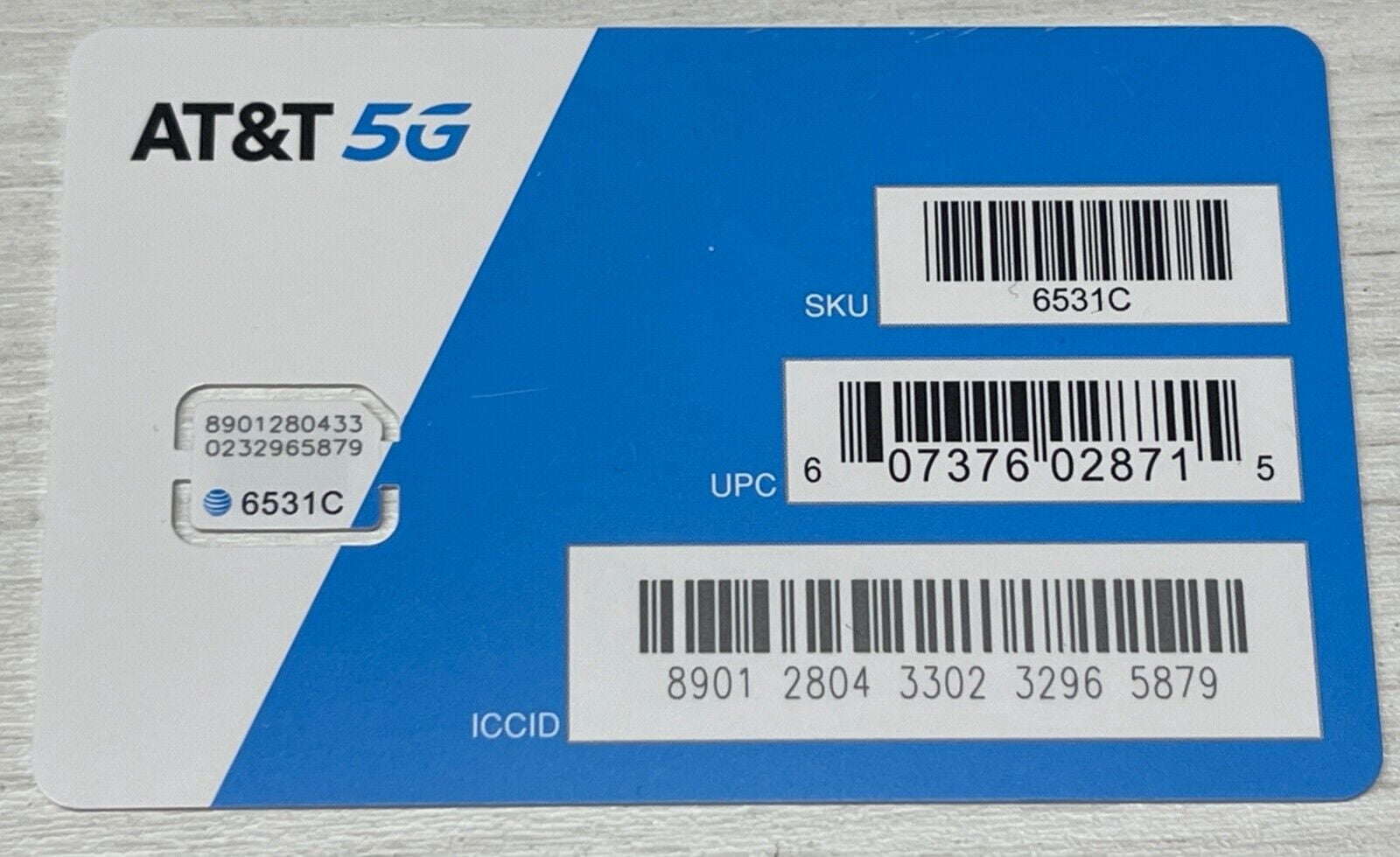 AT&T NANO Sim Card 4G LTE & 5G Network - Brand New