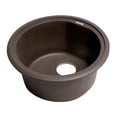 thumbnail image 4 of ALFI brand AB1717DI-C Chocolate 17" Drop-In Round Granite Composite Kitchen Prep Sink, 4 of 11