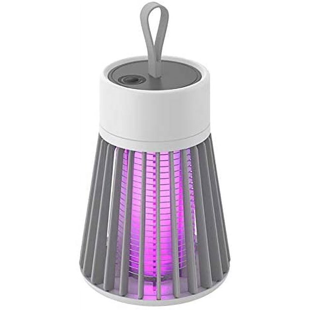 Repelente de mosquitos eléctrico Luz LED USB Trampa para moscas Repelente de insectos Gris brillar Electrónica