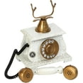 thumbnail image 2 of Decor Antique Vintage Telephone Tabletop (Non Working) White Antique 1 Count, 2 of 4