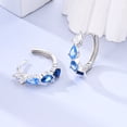 thumbnail image 5 of MULA Original 5A Zircon Blue Teardrop 925 Sterling Silver Hoop Earrings for Women Jewelry, 5 of 6
