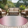 thumbnail image 4 of Round Rug 7Ft Washable Non-Slip, Pink Ombre Circle Area Rugs for Living Room Bedroom, Modern Grey Gradient Farmhouse Art Indoor Floor Mats Carpet Runner for Home Decor Aesthetic, 4 of 8