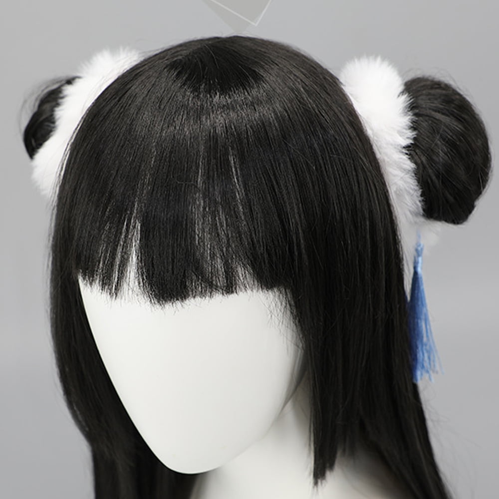 Girls Chinese Style Hairy Furry Balls Bows Tassels Hair Clips Chinese Style  Hair Clips Hair Accessories Furry Balls Barrettes Tassels for Kids Spring  Festival,Blue+beige，G74910 - Walmart.com