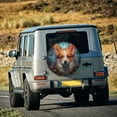 thumbnail image 5 of Honeii Cartoon Pattern Corgi Print Tire Covers, Waterproof Anti-UV Sun Snow Rain Tire Covers for Trailers, RV, Camper, SUV, Truck-15 inch, 5 of 6