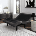 thumbnail image 1 of Einfach Full Size Adjustable Bed Frame with Wireless Remote (Bed Base Only), Upholstered, 1 of 7