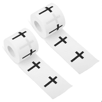 New Arrivals 2 Roll Christian Athletic Tape, 23ft Serrated Edges Skin-Friendly Cotton Sport Wrist