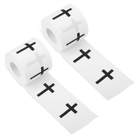 New Arrivals 2 Roll Christian Athletic Tape, 23ft Serrated Edges Skin-Friendly Cotton Sport Wrist