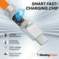 thumbnail image 3 of Chubby Cable 2.0 Classic Color 240W Fast Charging Cable, 6.6ft, USB-C to USB-C Charge & Data Sync Cable, Black, 3 of 6