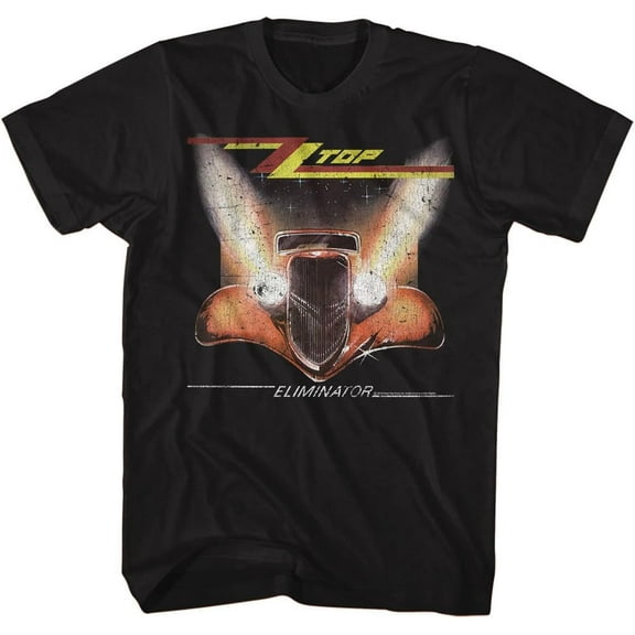 ZZ Top Rock Band Music Group Crackle Headlights Eliminator Adult T-Shirt Tee