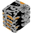 thumbnail image 4 of SKYSONIC Halloween Ghost Pumpkin Cotton Washcloths Set of 2, Highly Absorbent Soft Fingertip Towel for Bathroom, Gym, Hotel and Spa, 12 x 12 Inch, 4 of 7