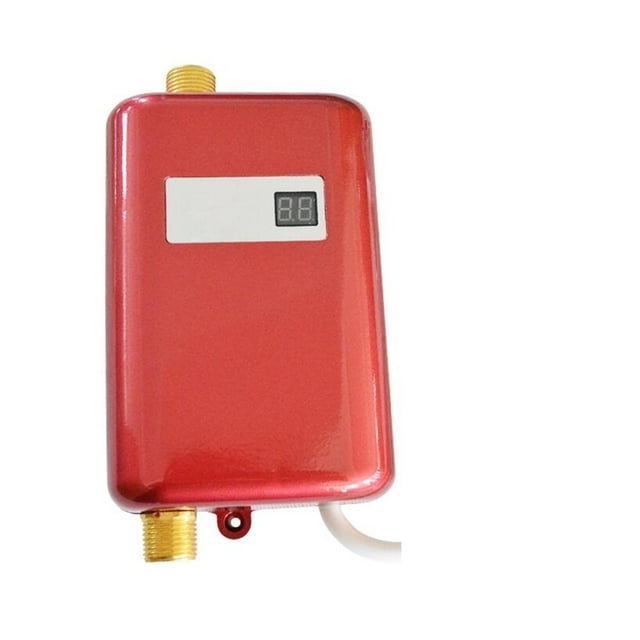 3800W Instant Water Heater Tankless Water Heater Temperature Display Heating Hot Water Shower Kitchen Electric Universal ,Security Protection Design