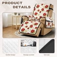 thumbnail image 3 of Yuyamidu Poinsettia Small Recliner Chair Covers with Pockets Washable Reclining Chair Cover for Living Room Thicken Recliner Slipcovers Soft Furniture Protector Gift for Holiday, 3 of 7