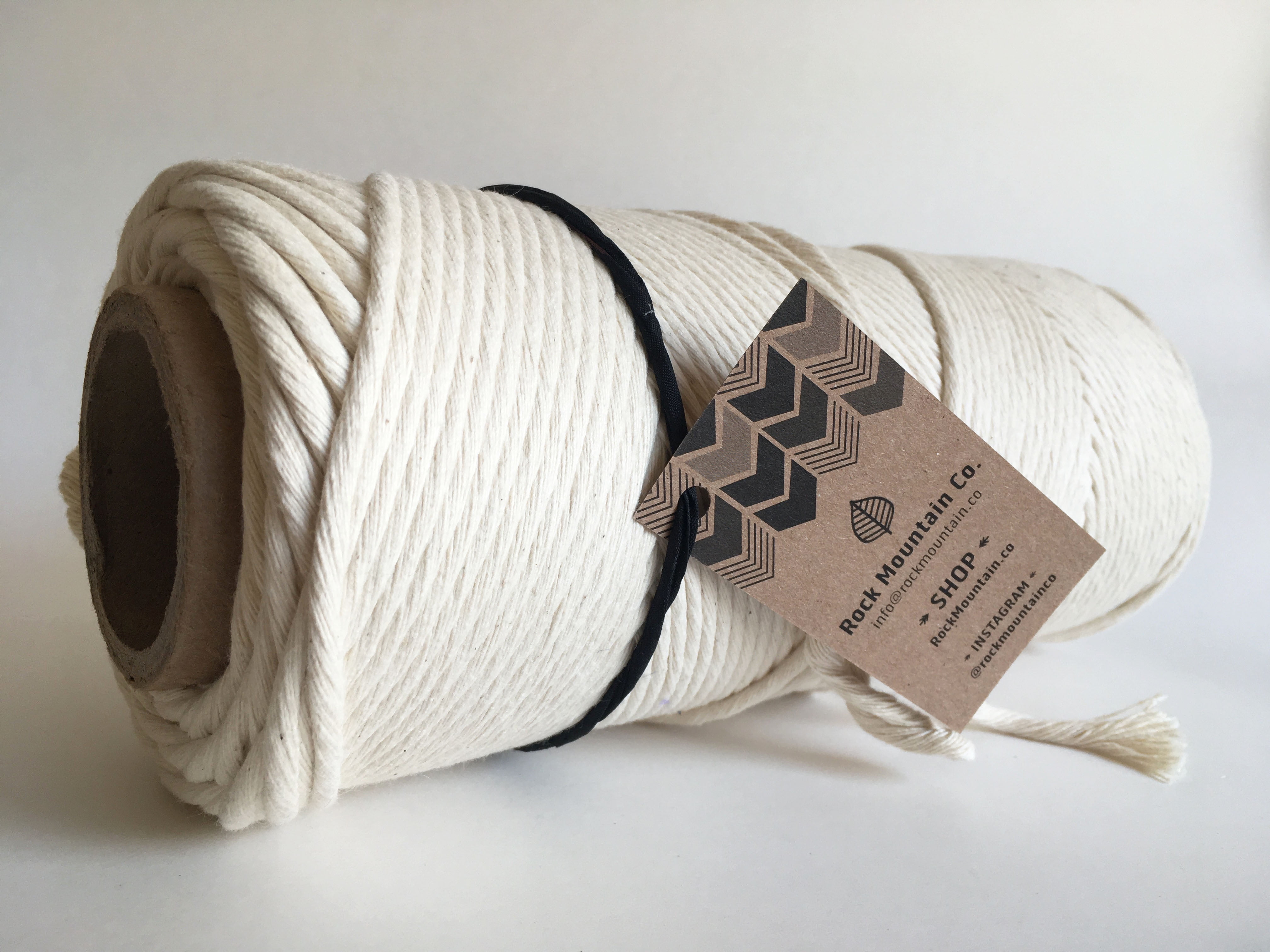 6mm Single Strand Cotton Macrame Cord - Natural