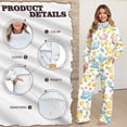 thumbnail image 7 of SCRAWLGOD Easter Egg Floral Chick Print White Women's 2 Piece Outfits Casual Turtleneck Pullover Sweatshirts and Wide Leg Pants with Side Pockets Trendy Cozy Tracksuit Sets, M, 7 of 7