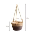thumbnail image 3 of XEOVHV Wall Hanging Baskets Hanging Basket Straw Woven Flowerpot Chlorophytum Creative Wall-Hung Basin Rattan Woven Flower Pot Decor, 3 of 8