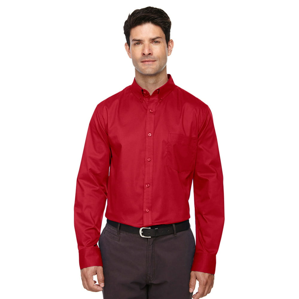 Ash City - Ash City 88193 Men's Operate Twill Shirt -Classic Red -X ...