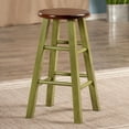 thumbnail image 5 of Winsome Ivy 24" Counter Stool, Rustic Green & Walnut Finish, 5 of 7