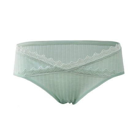 Bigersell Underwear Sets for Women Clearance Womens Underwear High Waist G-Strings Panty Style P-1746 Nylon Brief Panties Cotton Thongs Ladies Briefs Mid Waist Women s Bikini Panties Green XXL