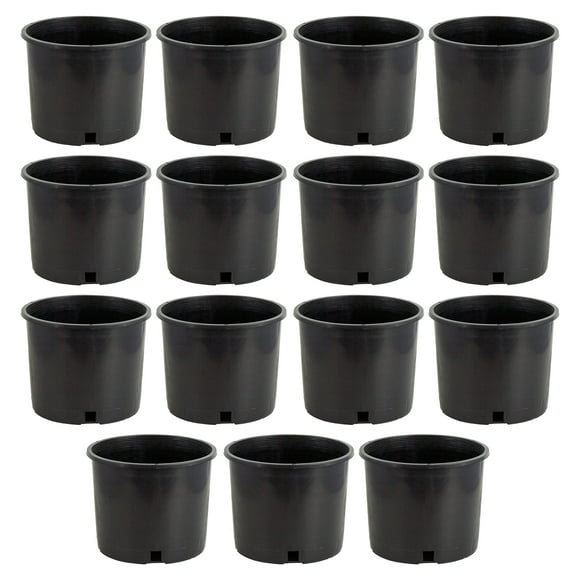 Pro Cal 5 Gal Pots de Jardinière en Plastique de Pépinière de Qualité Supérieure, (Lot de 15)