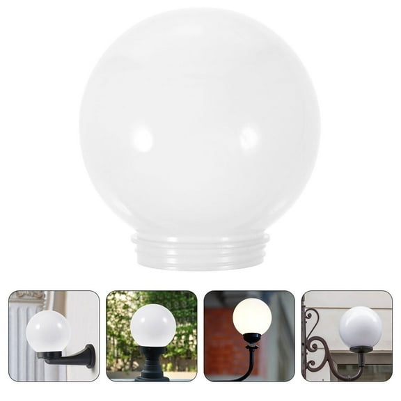 OULII 1 Piece Acrylic Lampshade Outdoor Replacement Light Globe White 4.7x4.7x4.7in