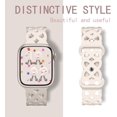 thumbnail image 5 of KOMI 2 Pack Silicone Braided Bands Compatible with Apple Watch 38mm 40mm 41mm 42mm 44mm 45mm 49mm for Women,Skeleton Woven Sport Strap for iWatch Series 9 8 7 6 5 4 3 2 1 SE, 5 of 5
