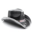 thumbnail image 7 of Cowboy Hat Western Mens Classic Straw French Hat Cowgirl Women Summer Rancher Hats with 10cm Wide Brim, 7 of 7