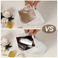 thumbnail image 2 of Unique Bargains Mini Cosmetic Bag Small Portable Makeup Bag Multiple Inner Pocket Storage Bag Women Cosmetic Pouch White, 2 of 7