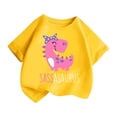 thumbnail image 3 of Bovxnpu Girls Short Sleeve T Shirts Undershirt Kids Summer Tops School Tee Summer Shirts For Kids Short Sleeve Graphic T-Shirt Round Neck And Boys T-Shirt Tee Casual, 3 of 7