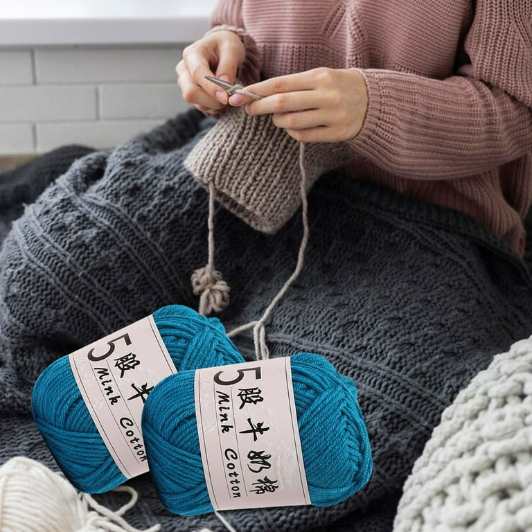 HDWUEN Rolls Chunky Yarn Soft Comfortable Cotton Blend Milk Yarn