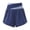 Blue, variant on Women's High Waisted Two-Tone Yoga Shorts, Quick Dry Layered Workout CRZ Yoga Shorts for Women with Liner Khaki L