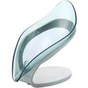 Flywake Transparent Leaf-shaped Soap Dish Without Perforation And Draining Soap Holder