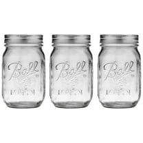 Ball Pint Mason Jar, Regular Mouth, 16 oz (3 Count)