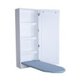thumbnail image 3 of CRO Decor Modern Wood Ironing Board with 4 Storage Cabinets in White, 3 of 9
