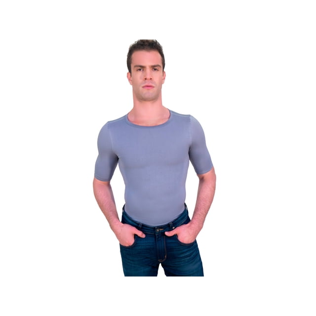 Camiseta seamless I Love Shape cuello redondo con manga gris M