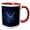 Red/White, variant on 3drose, Western Astrology Taurus Symbol with Starry Space Background., 11oz Mug