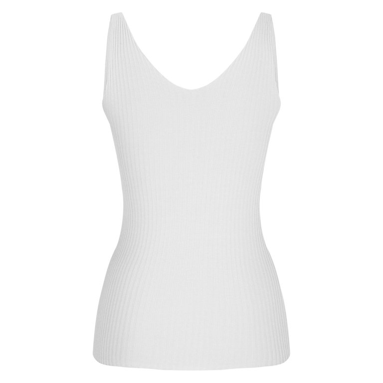 Womens Ladies Ribbed Sleeveless Shirts Tight Slim Fitted