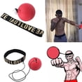 thumbnail image 3 of Adults Quick Response Head Band Accessories Boxing Punch Exercise Fight Boxeo Ball Speed Reflex Fight Ball Exercise Head Band BLACK-20, 3 of 7